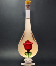 Ozdobná fľaša - v nej Ruža